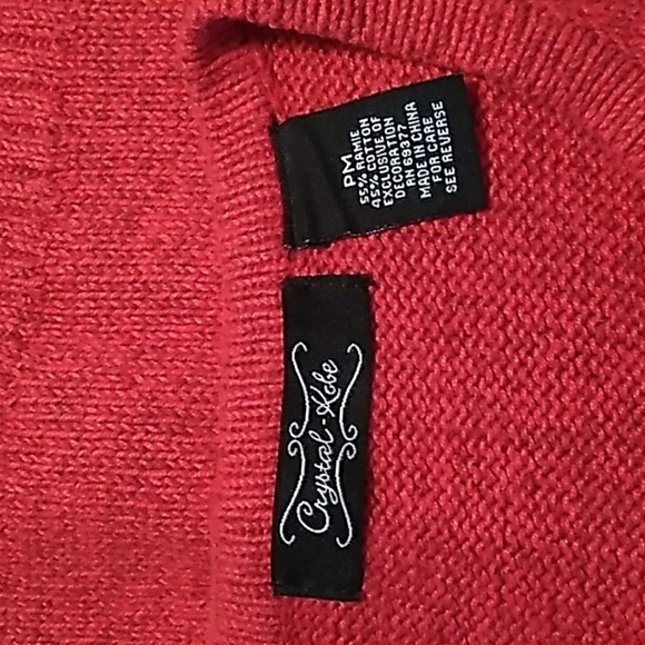 Crystal Kobe pm ugly Christmas sweater cardigan vest - Picture 4 of 4